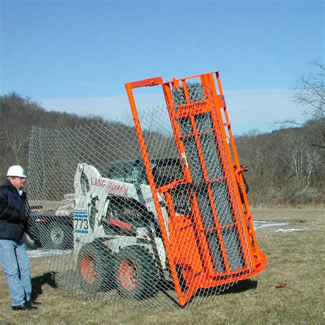 skid steer fence stretcher|skid steer fence installer.